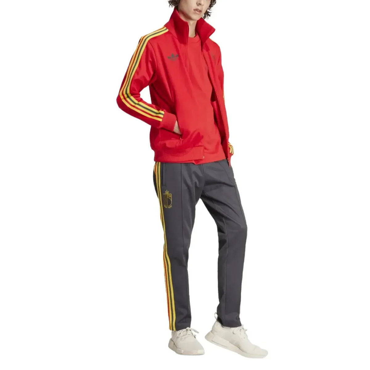 Belgium Originals casual presentation Soccer tracksuit 2024 25 Adidas SoccerTracksuits