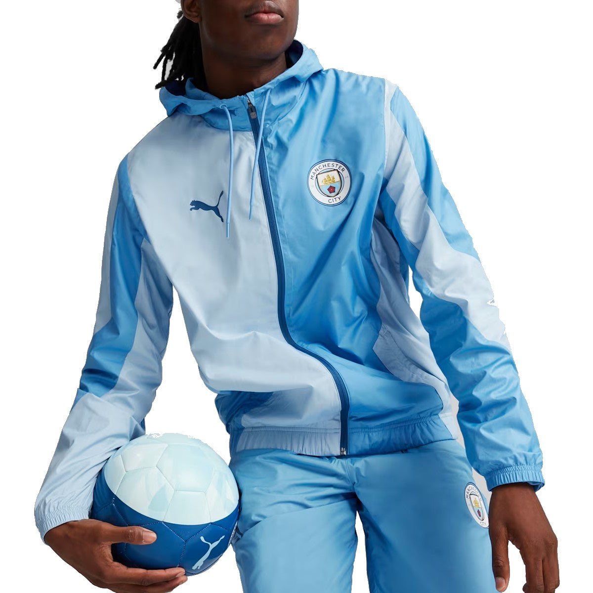 Manchester City light blue pre-match presentation tracksuit 2023/24 Puma