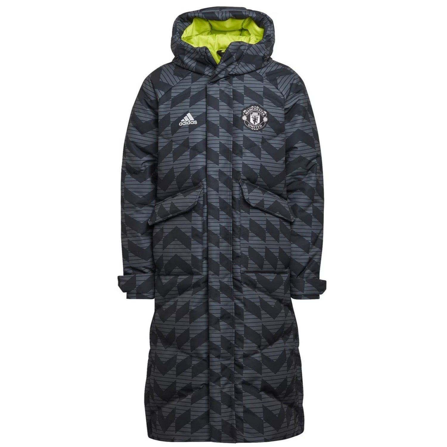 Manchester United padded down long jacket 2023 Adidas