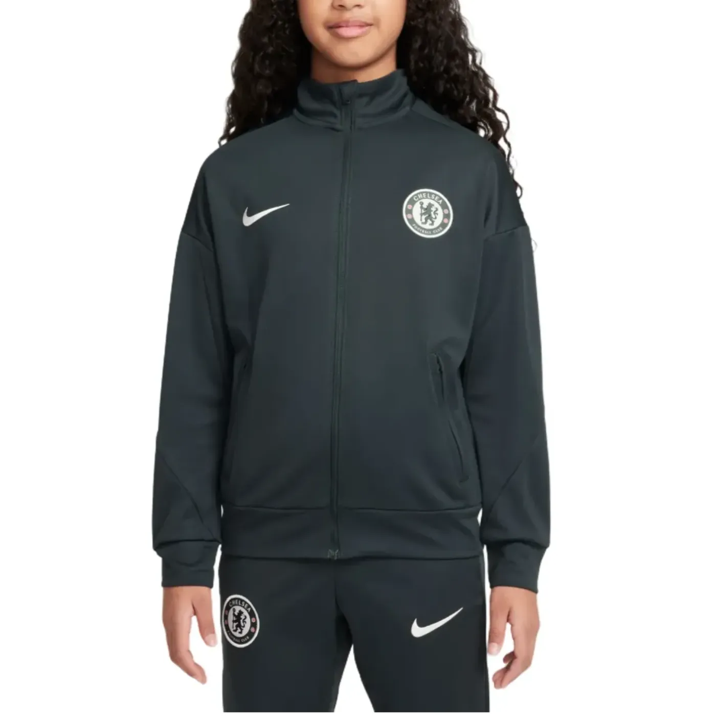 Kids Chelsea dark green training presentation tracksuit 2025/26 Nike