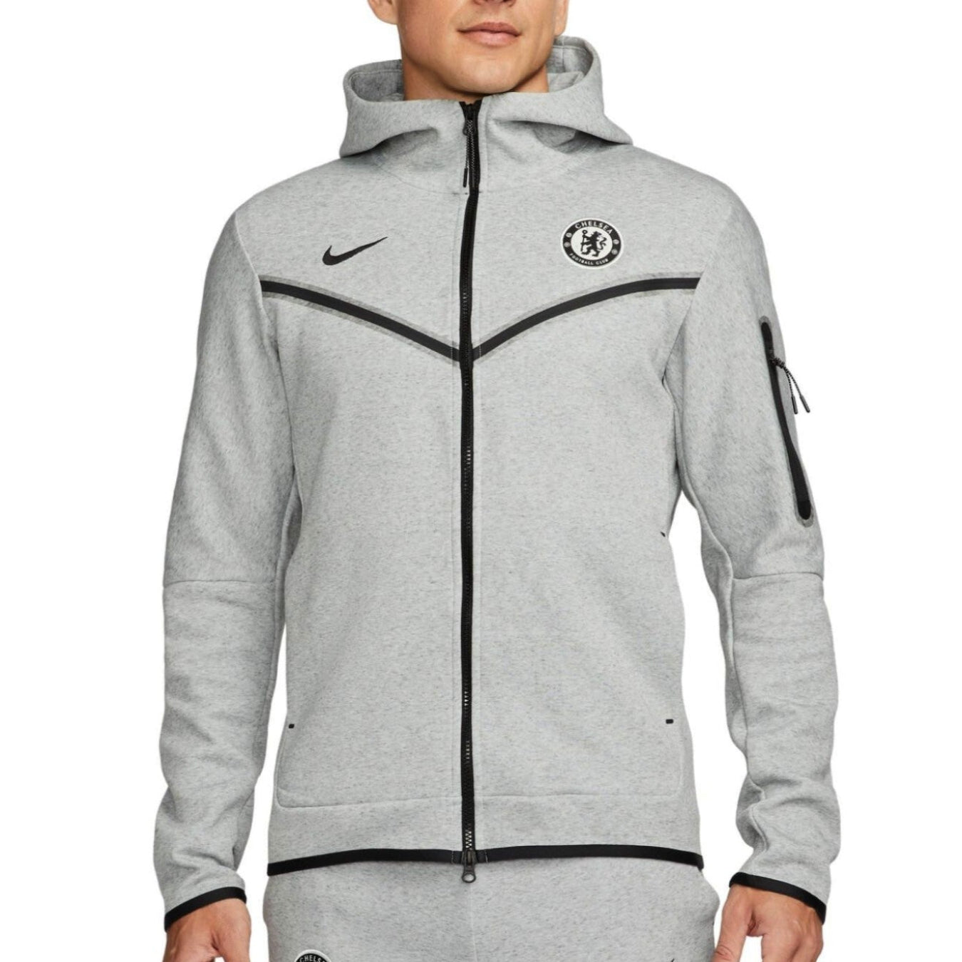 Chelsea FC grey Tech Fleece presentation jacket 2023/24 Nike