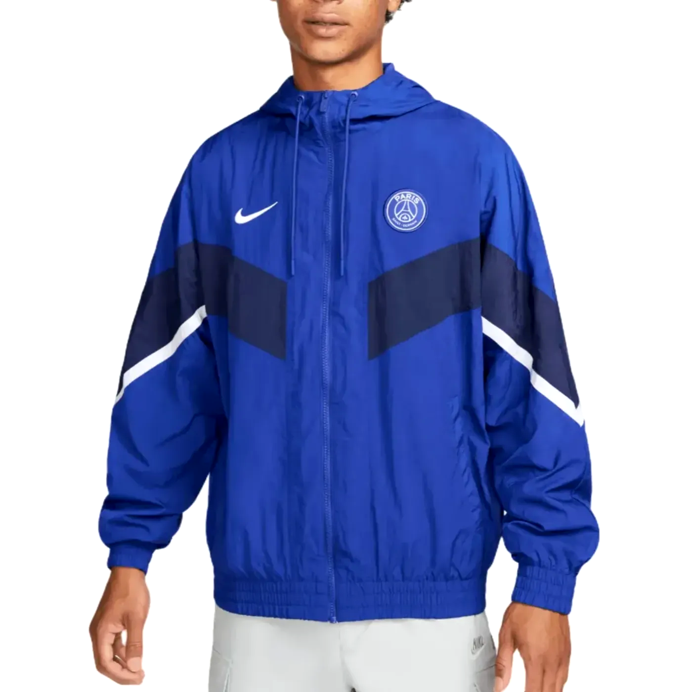 PSG hooded pre-match rain jacket 2022/23 blue - Nike