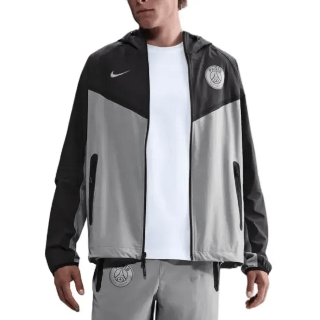 Nike PSG Tech Woven players Tracksuit dark grey season 2025/26