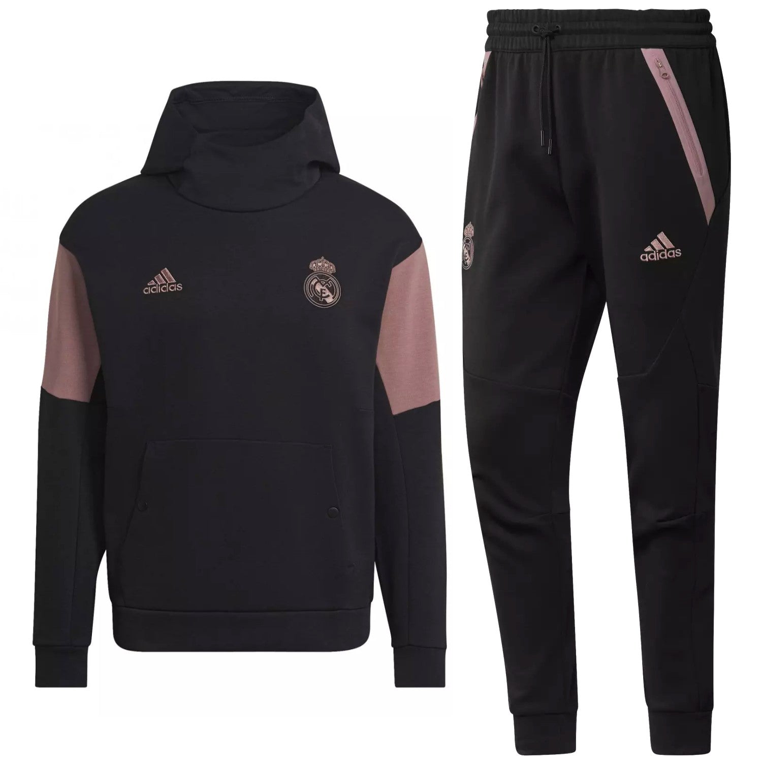 Real Madrid casual Travel hooded presentation tracksuit 2022/23 Adidas
