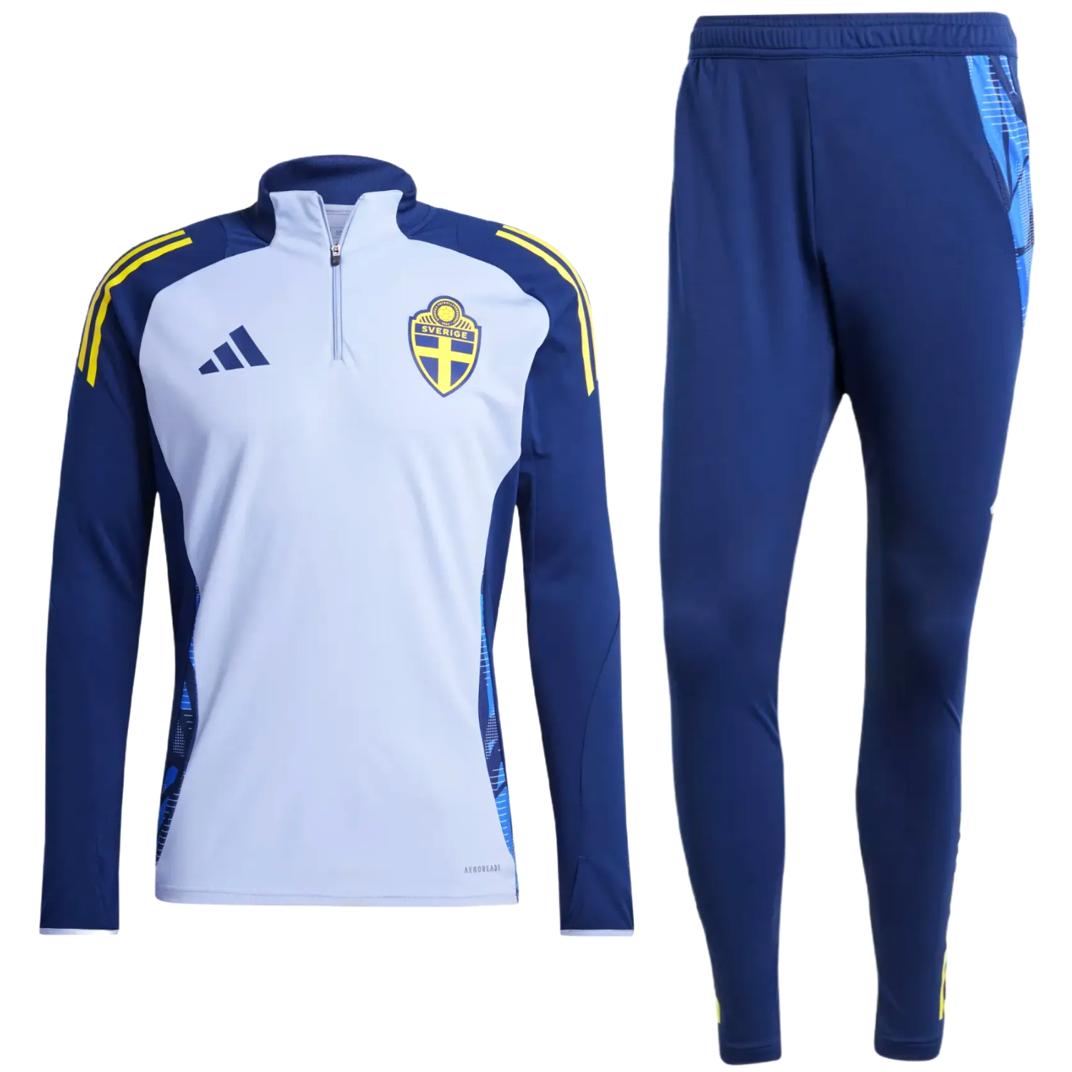 Sweden Navy Sky Training Technical Soccer Tracksuit 2024 25 Adidas Men s Medium Men s 2Extralarge