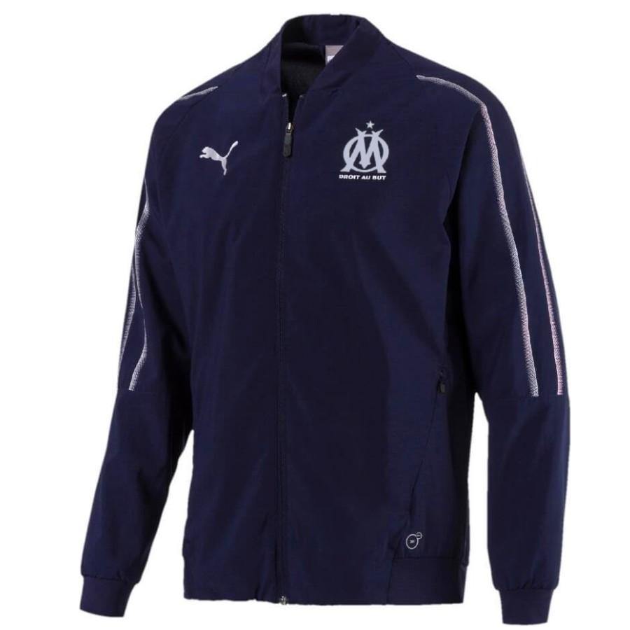 Olympique Marseille Navy Presentation Soccer Tracksuit 2018/19 Puma