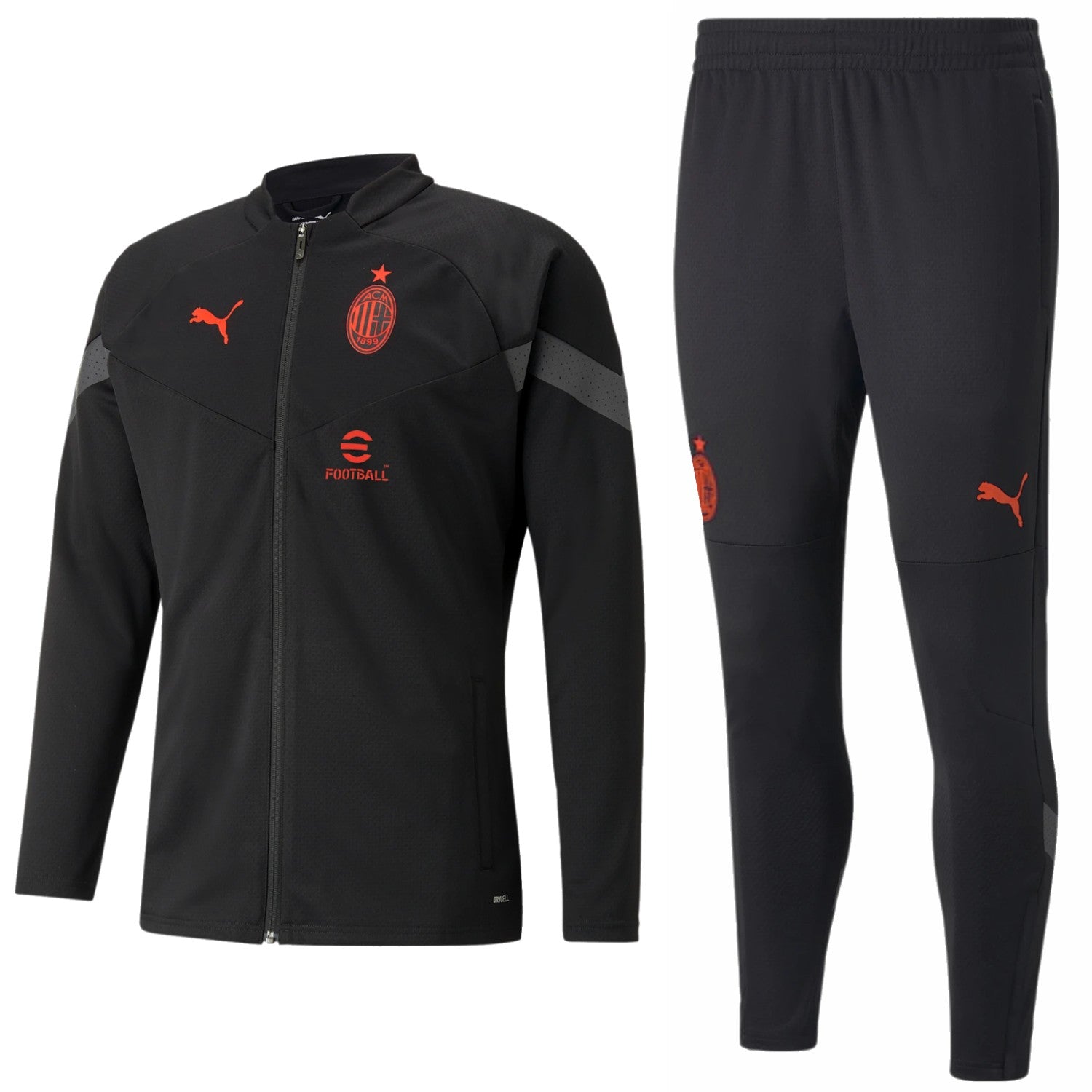 AC Milan soccer black training bench tracksuit 2022/23 Puma