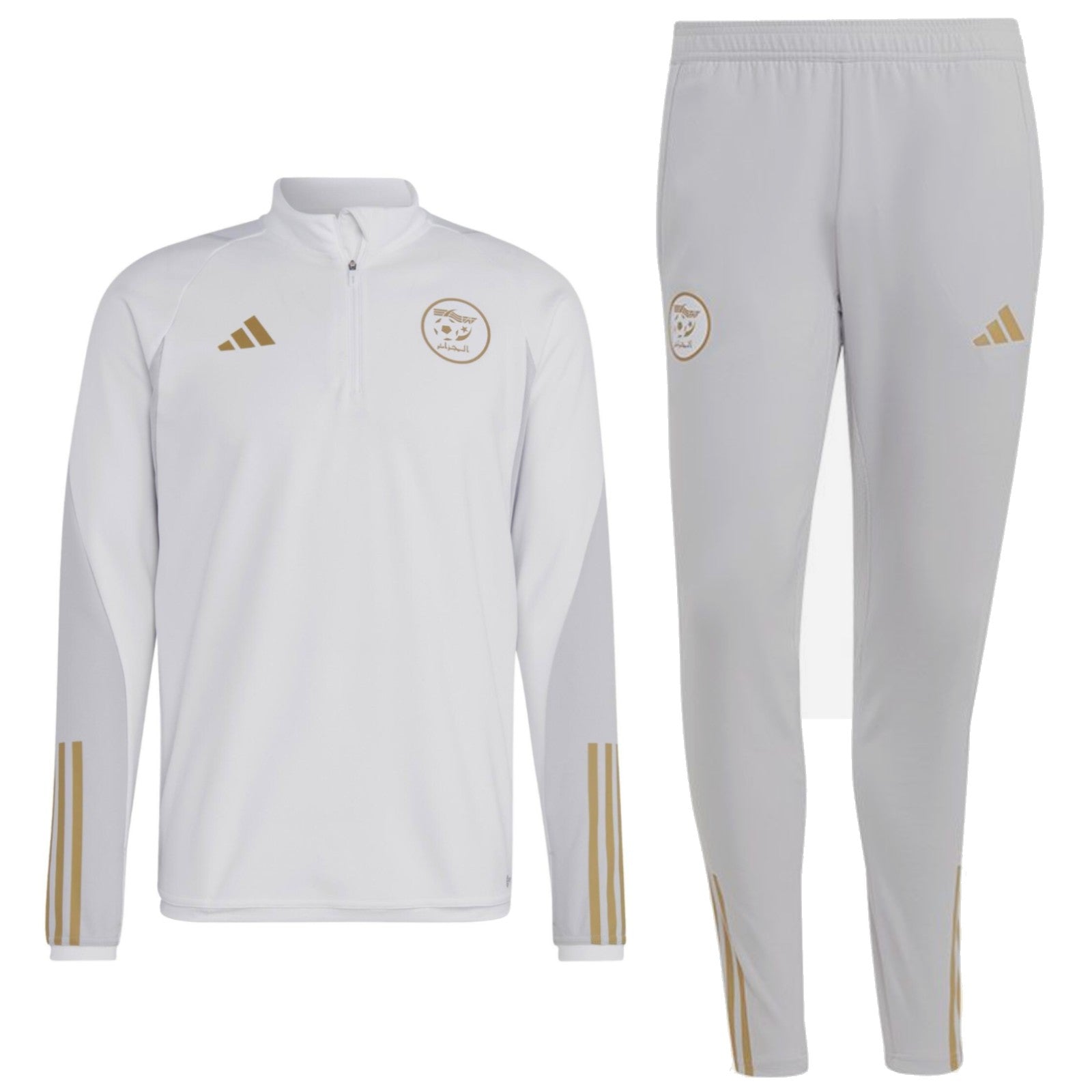 Algeria training technical Soccer tracksuit 2022/23 white/gold Adidas