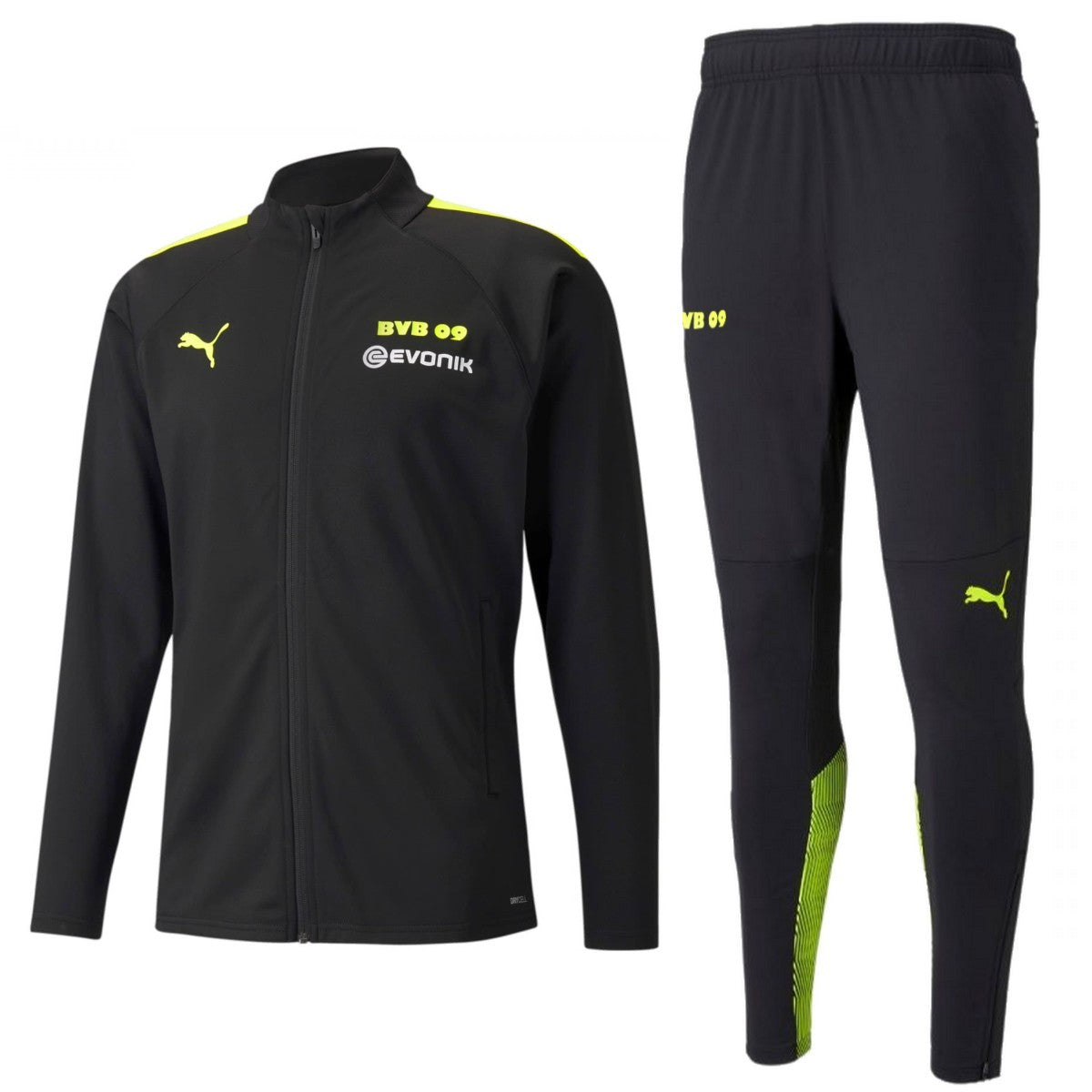 BVB Borussia Dortmund black training bench tracksuit 2021/22 Puma