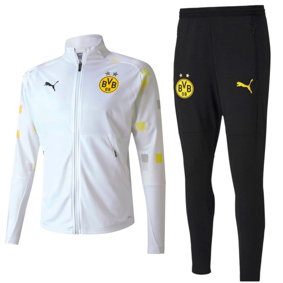 BVB Borussia Dortmund white pre-match presentation tracksuit 2020