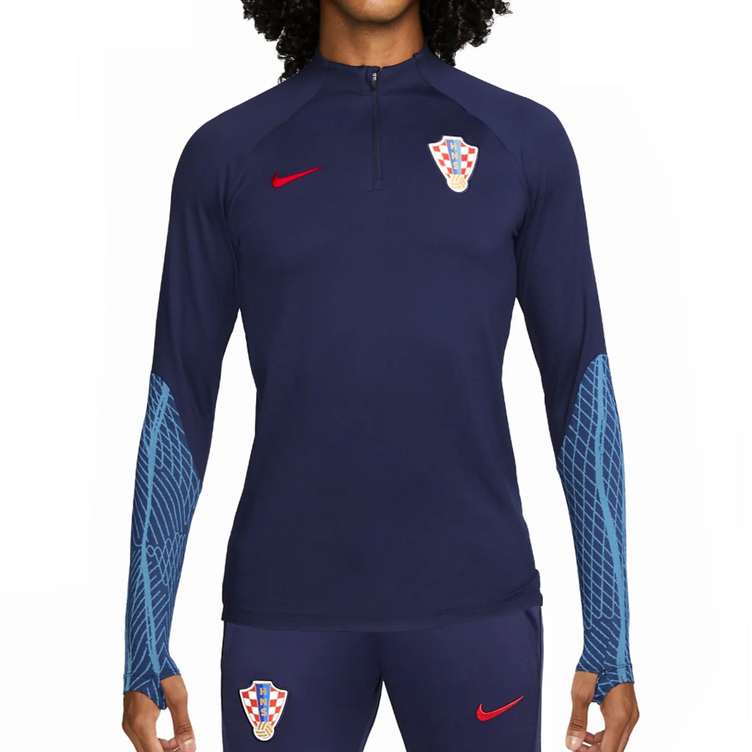 Croatia navy training technical Soccer tracksuit 2022/23 Nike SoccerTracksuits.com