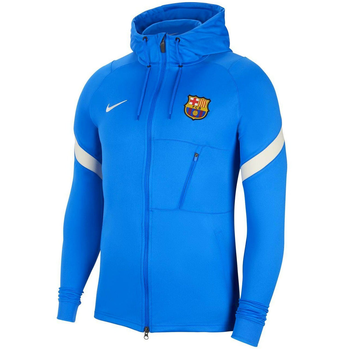 FC Barcelona blue hooded presentation soccer tracksuit 2021/22