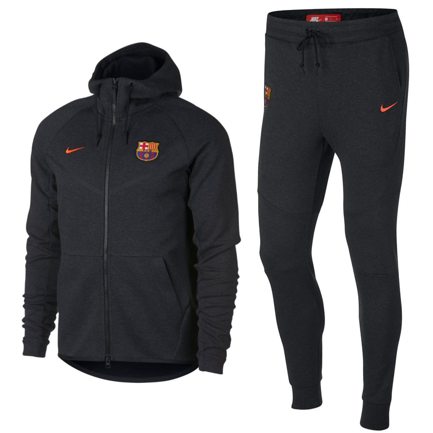 FC Barcelona grey Tech Fleece presentation tracksuit - Nike – SoccerTracksuits.com