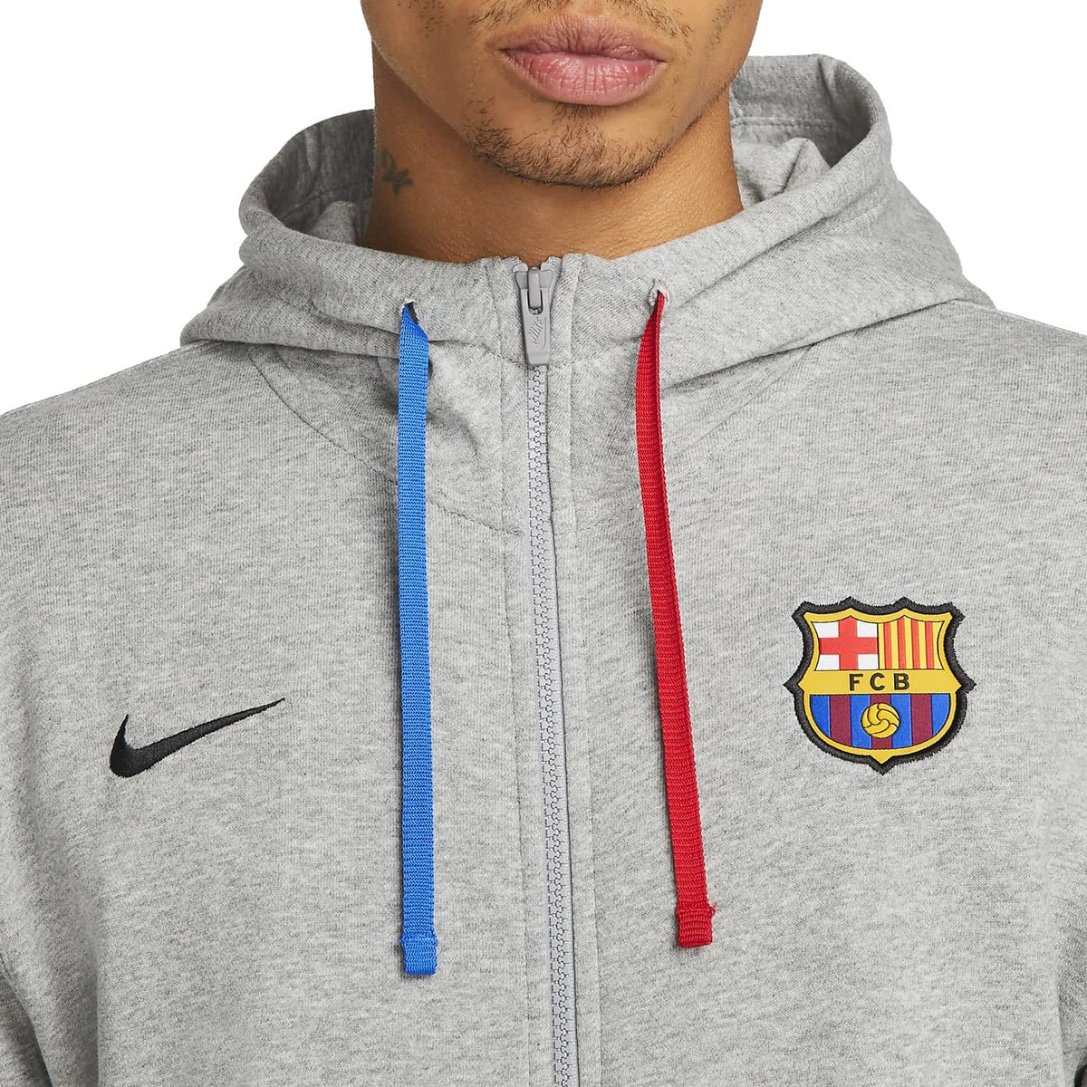 Buy now FC Barcelona grey casual fleece tracksuit 2022/2023 Nike