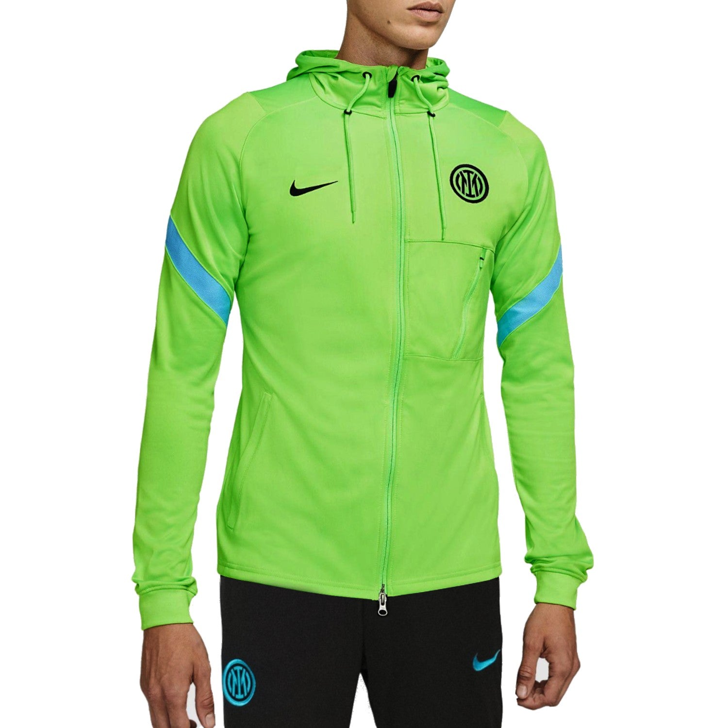 Jacket Tuta Inter Store Inter Milan Green UCL Hooded Presentation