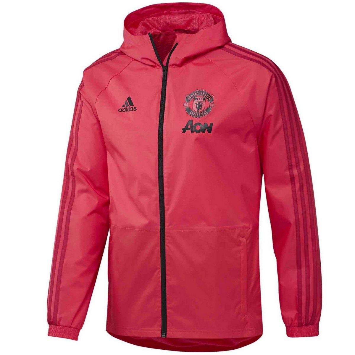 Manchester United soccer red training rain jacket 2018/19 Adidas