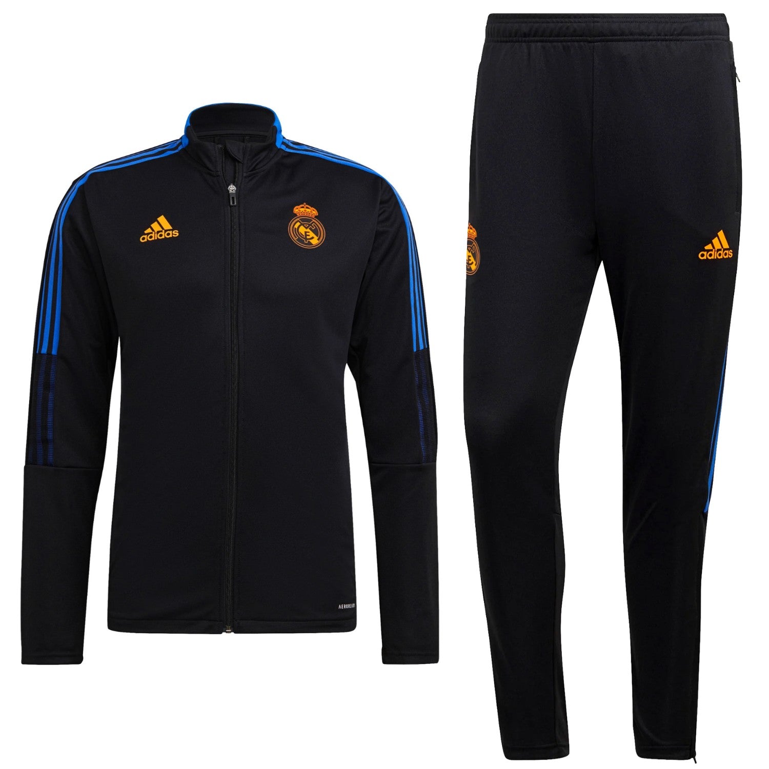 Real Madrid black training bench Soccer tracksuit 2021/22 Adidas