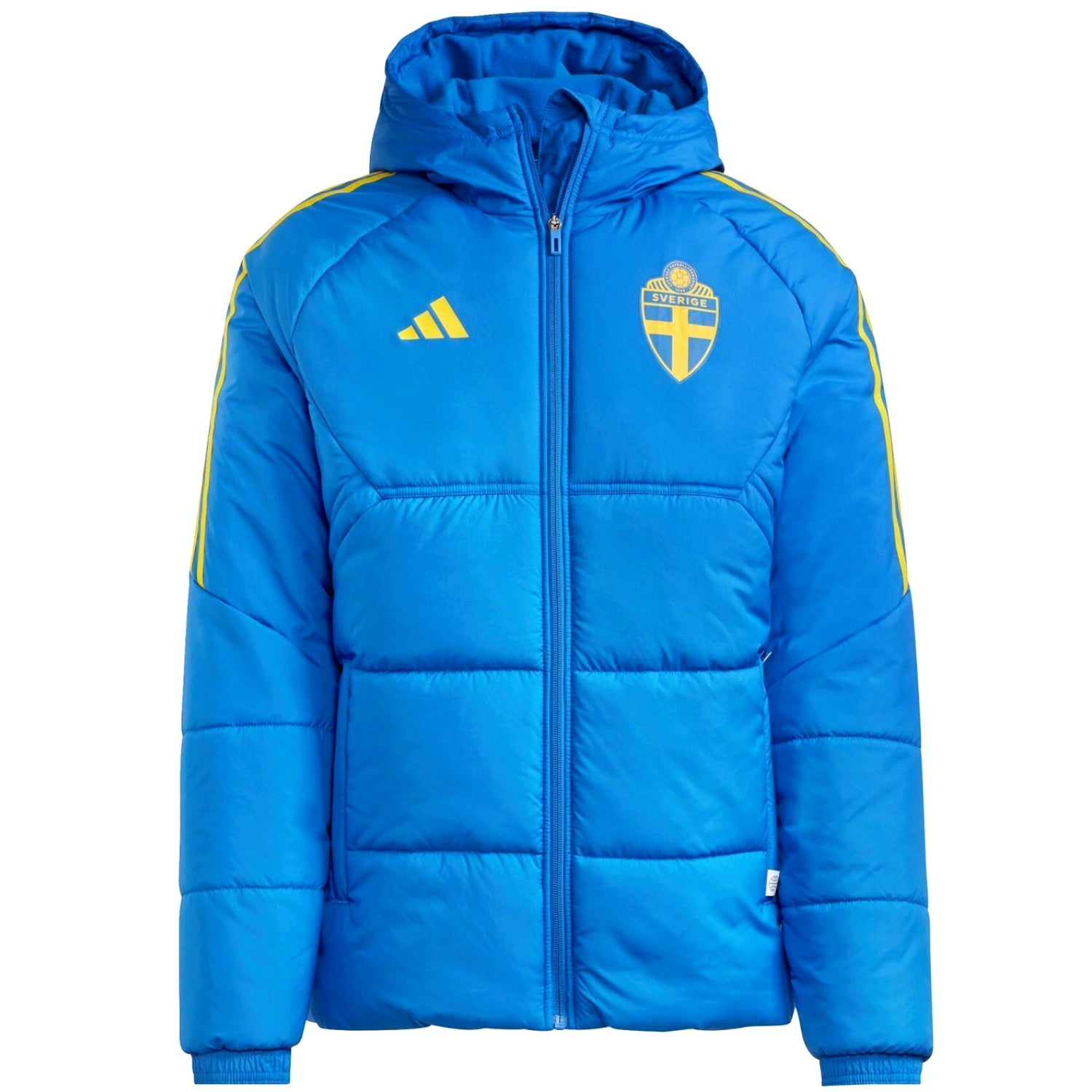 Sweden blue winter training bench jacket 2022/23 Adidas