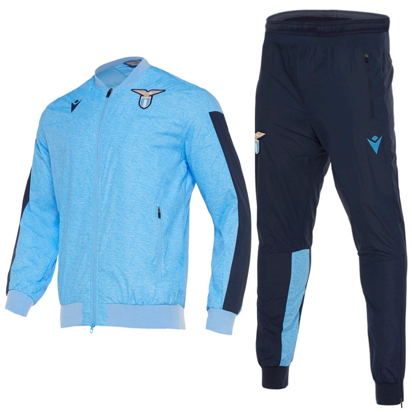 SS Lazio presentation soccer tracksuit sky blue 2019/20 Macron