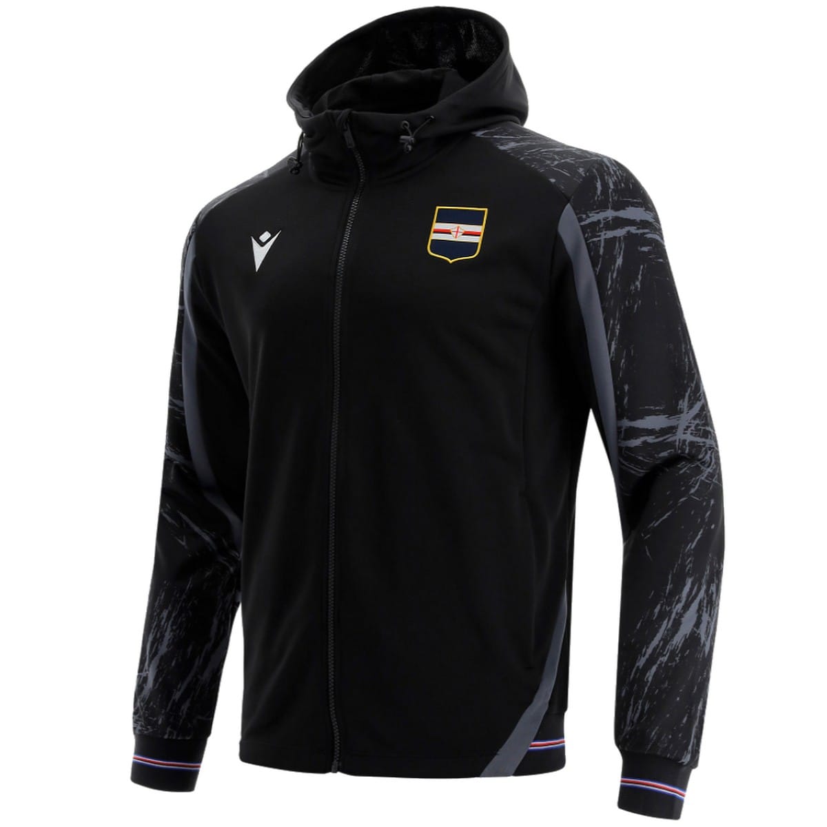 UC Sampdoria black presentation soccer tracksuit 2021/22 - Macron