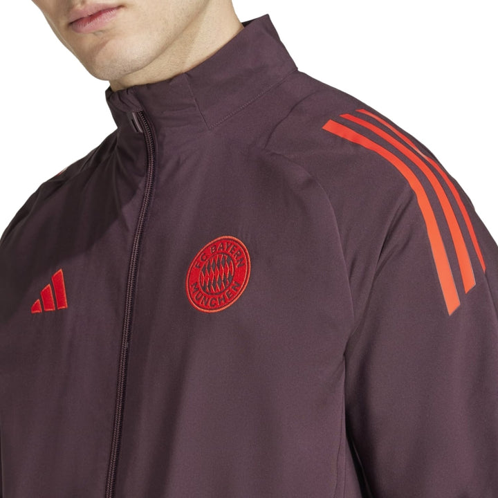 Bayern Munich dark red presentation Soccer tracksuit 2024/25 - Adidas