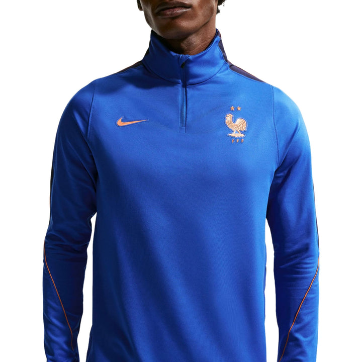 Nike x France training technical soccer tracksuit in blue with team logo for adults in various sizes