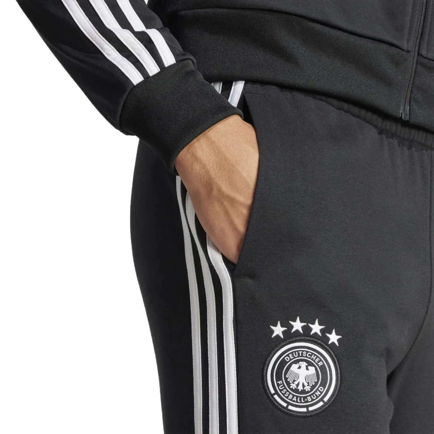 Germany Casual 3S black presentation tracksuit 2024/25 Adidas