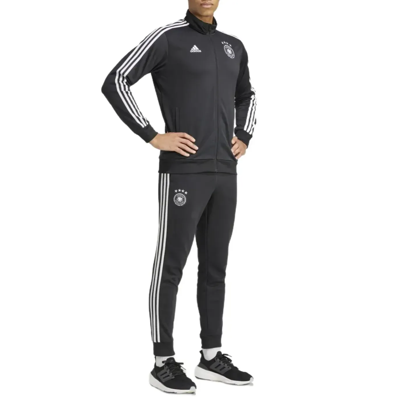 Germany Casual 3S black presentation tracksuit 2024 25 Adidas
