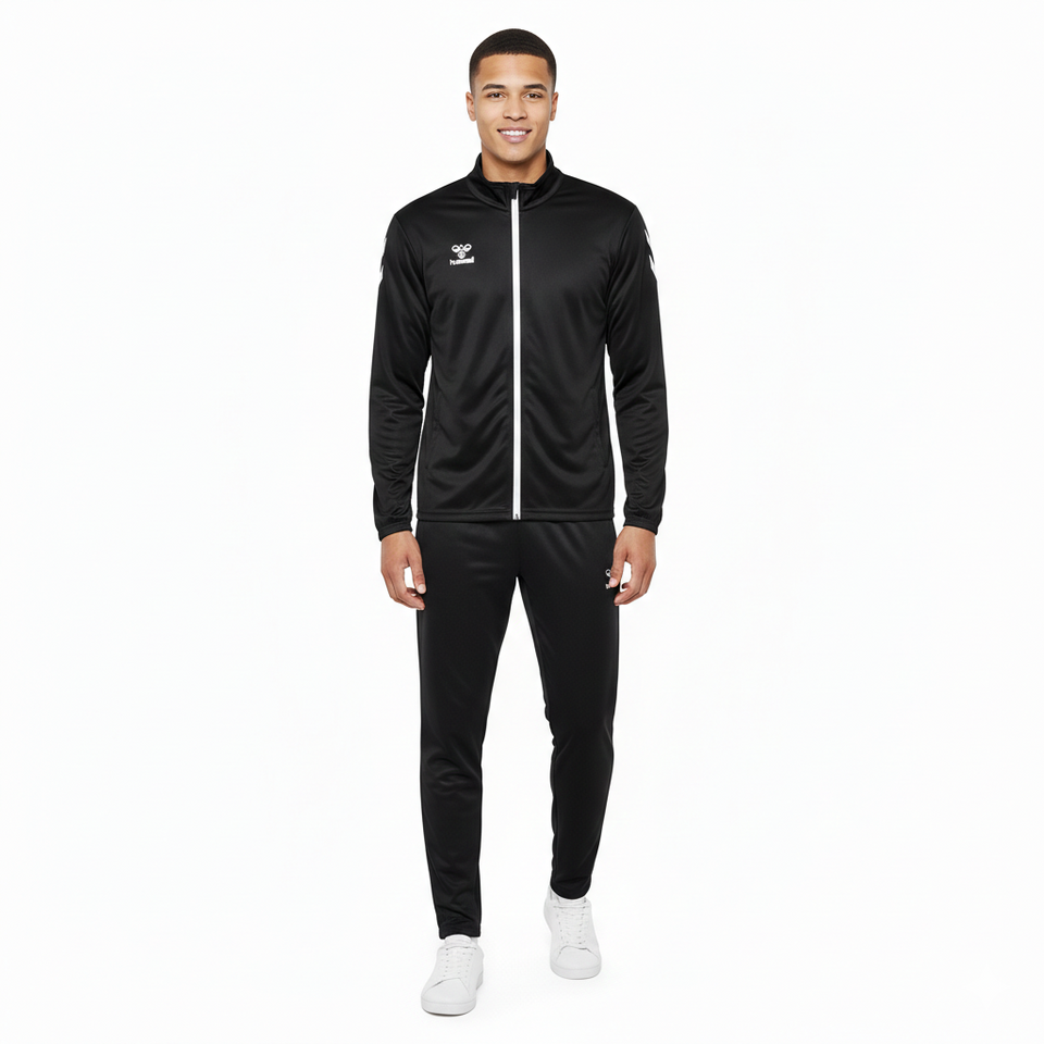 Logo Series Tracksuit Pro-Inspired Interlock Training Set - Black - Hummel