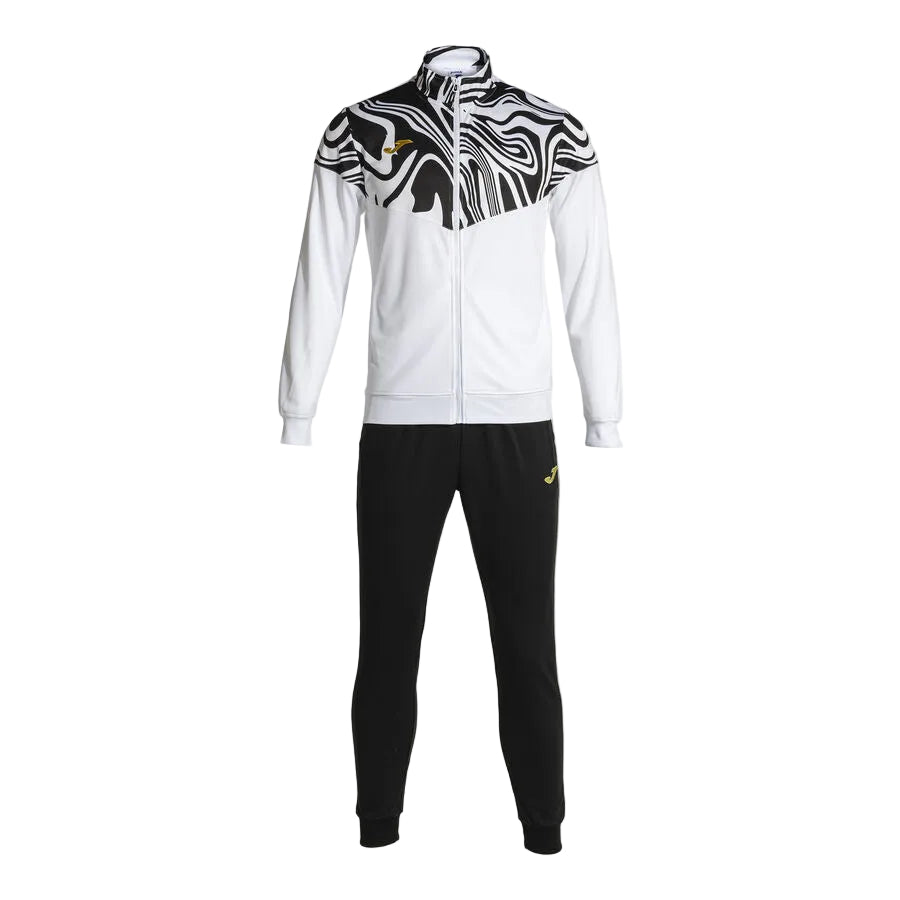 Lion II Elite training Tracksuit European Style Slim-Fit - White/Black - Joma