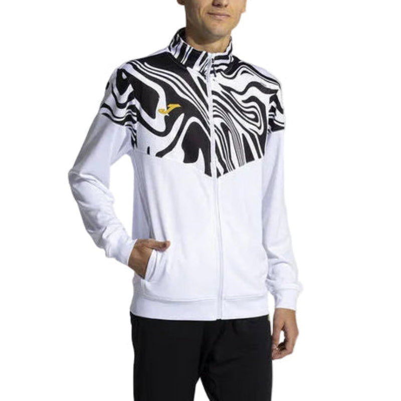 Lion II Elite training Tracksuit European Style Slim-Fit - White/Black - Joma