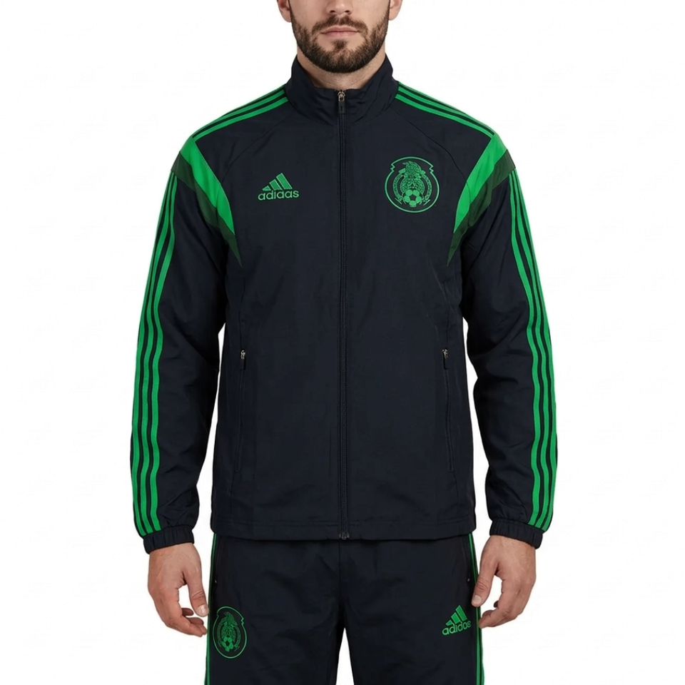 Mexico black training presentation Soccer tracksuit 2014 - Adidas