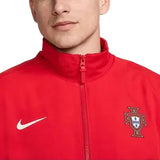 Red Portugal soccer jacket with Nike logo and FPF emblem on a white background