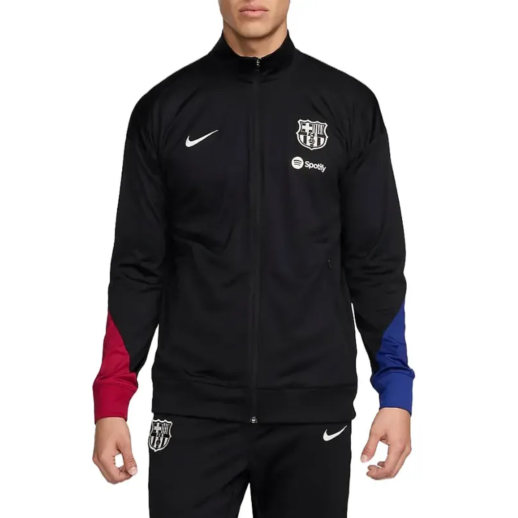 FC Barcelona black tracksuit 2024 25 featuring stylish design and club logo for dedicated fans