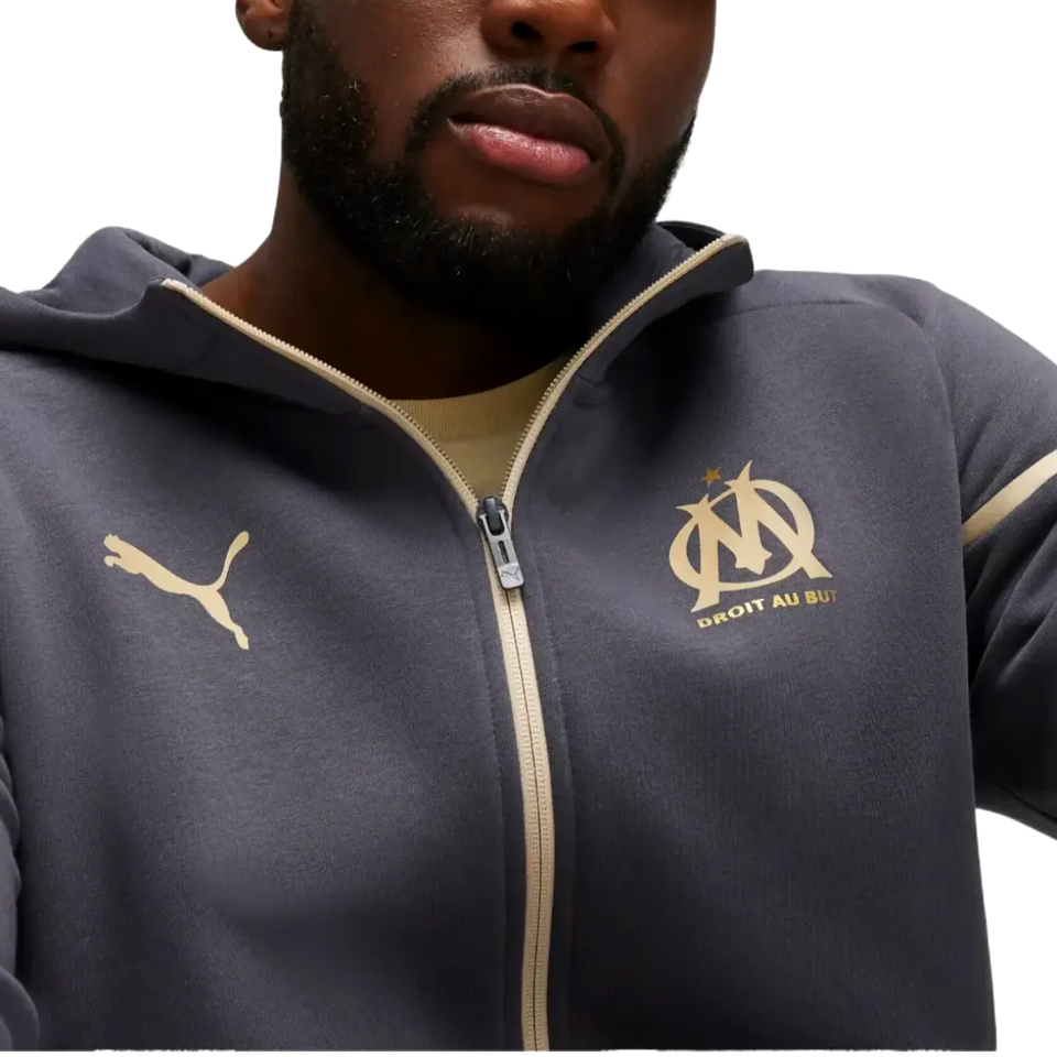 Olympique Marseille Casual hooded presentation tracksuit 2024 - Puma