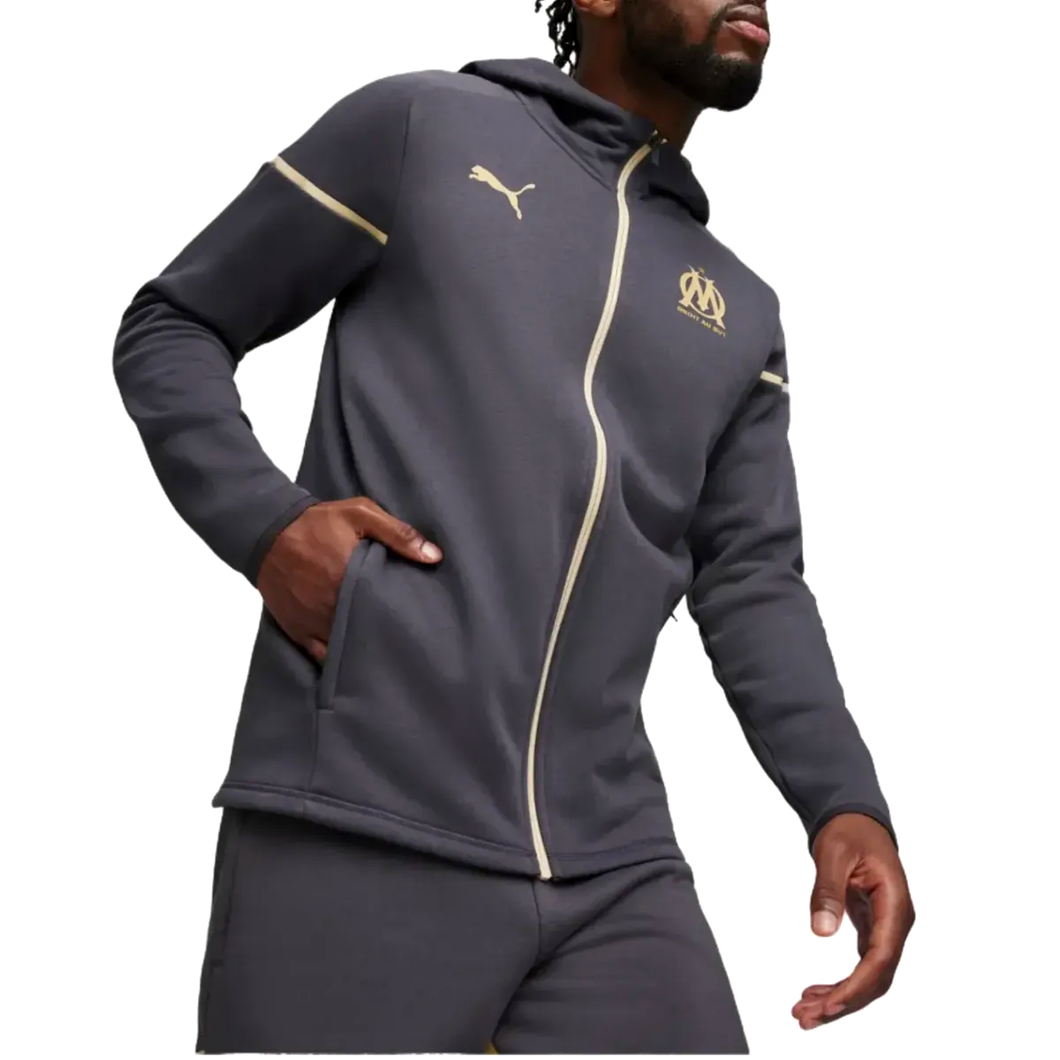 Olympique Marseille Casual hooded presentation tracksuit 2024 - Puma