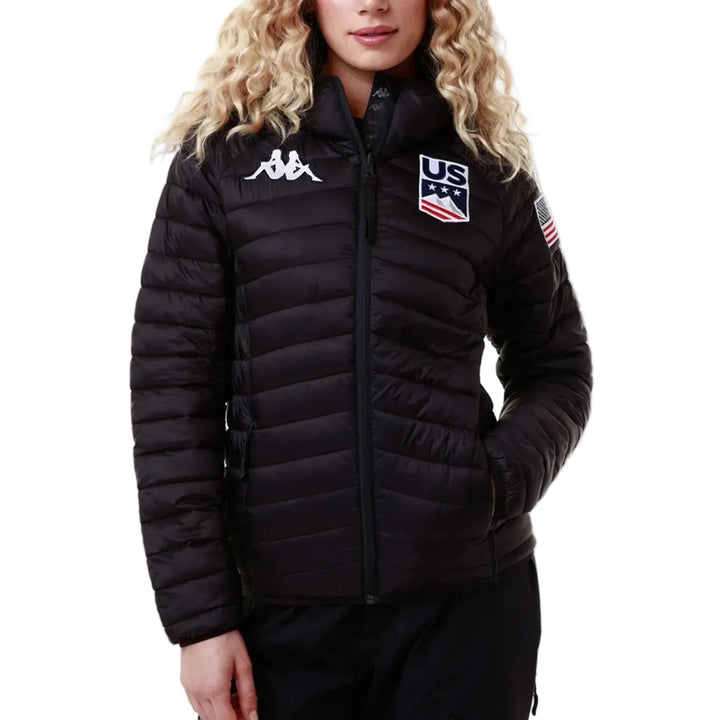 Women's US Ski Team Quilted Jacket Primaloft® Insulated Winter Olympics 2026 Navy - Kappa