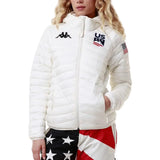 Women's US Ski Team Quilted Jacket Primaloft® Insulated Winter Olympics 2026 White - Kappa