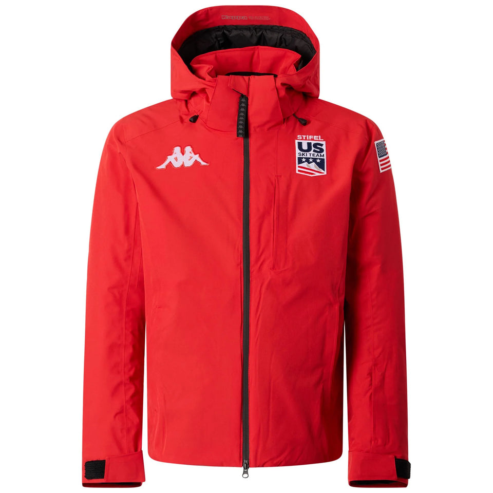 US Ski Team official padded down jacket Winter Olympics 2026 Red - Kappa