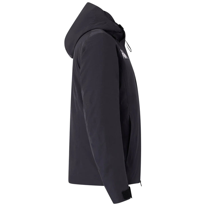 Men's Kappa x US Ski team  black insulated jacket with hood and zippered pockets