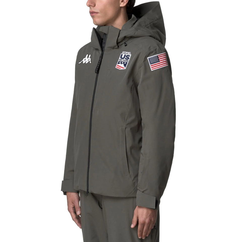 US Ski Team official waterproof padded jacket Winter Olympics 2026 Green - Kappa