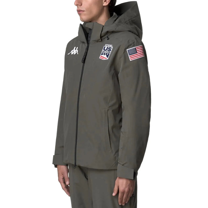 US Ski Team official waterproof padded jacket Winter Olympics 2026 Green - Kappa