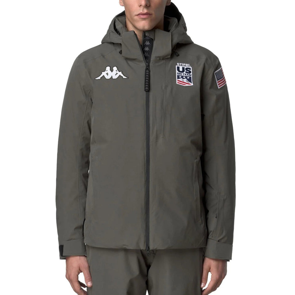 US Ski Team official waterproof padded jacket Winter Olympics 2026 Green - Kappa