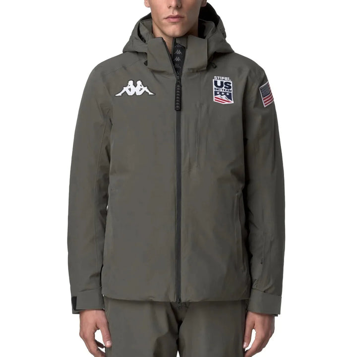 US Ski Team official waterproof padded jacket Winter Olympics 2026 Green - Kappa
