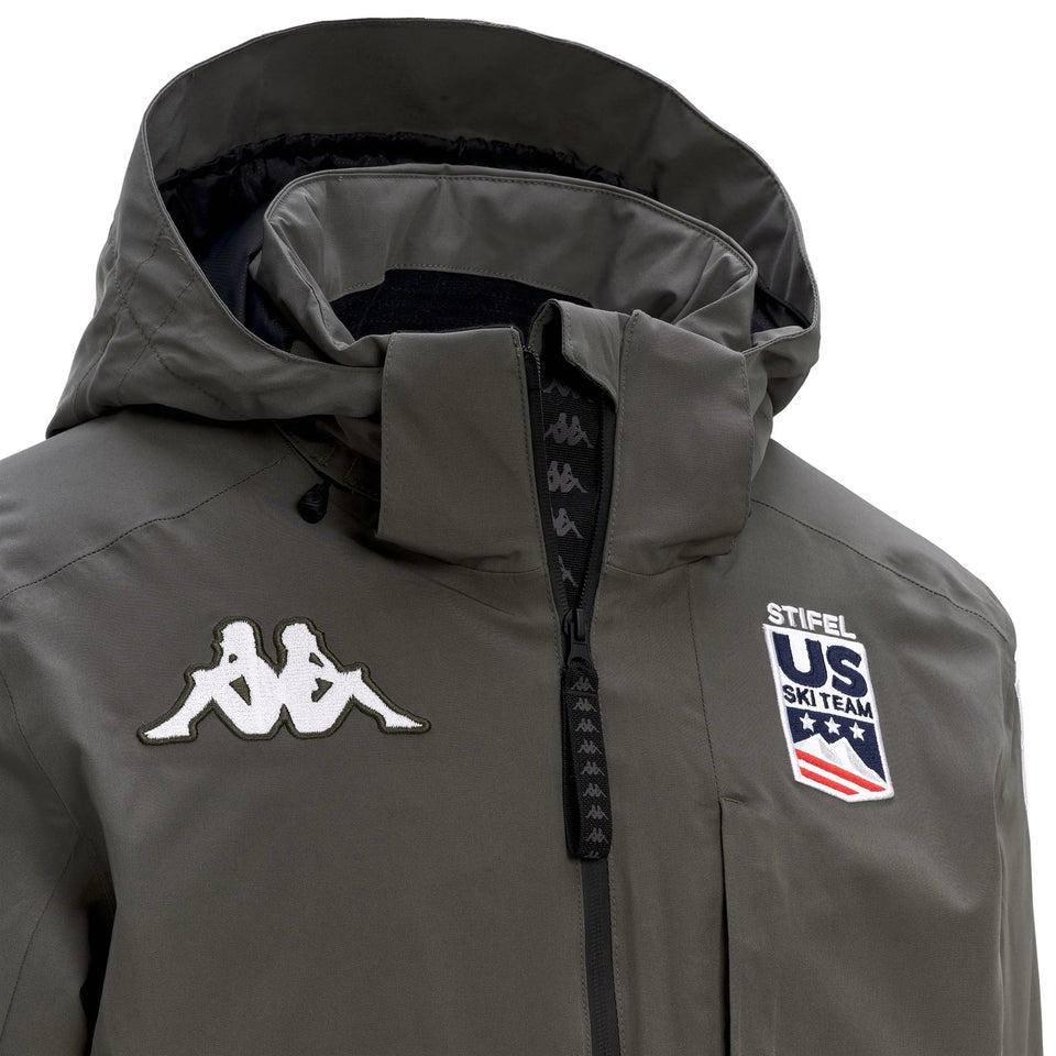 US Ski Team official waterproof padded jacket Winter Olympics 2026 Green - Kappa