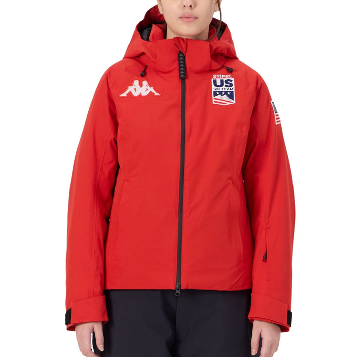 Women's US Ski Team waterproof padded jacket Winter Olympics 2026 Red - Kappa