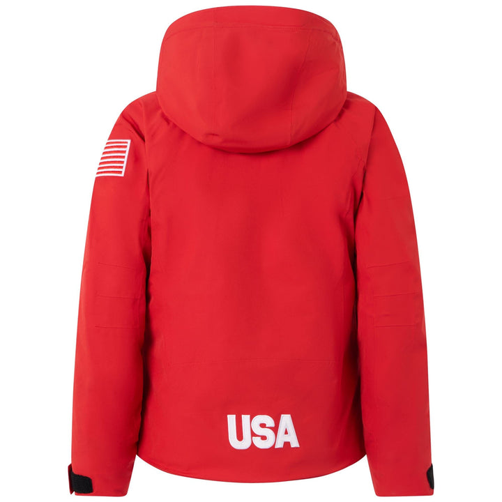 Women's US Ski Team waterproof padded jacket Winter Olympics 2026 Red - Kappa