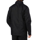 Back view of AC Milan black Puma rain jacket showcasing its sleek design and lightweight material