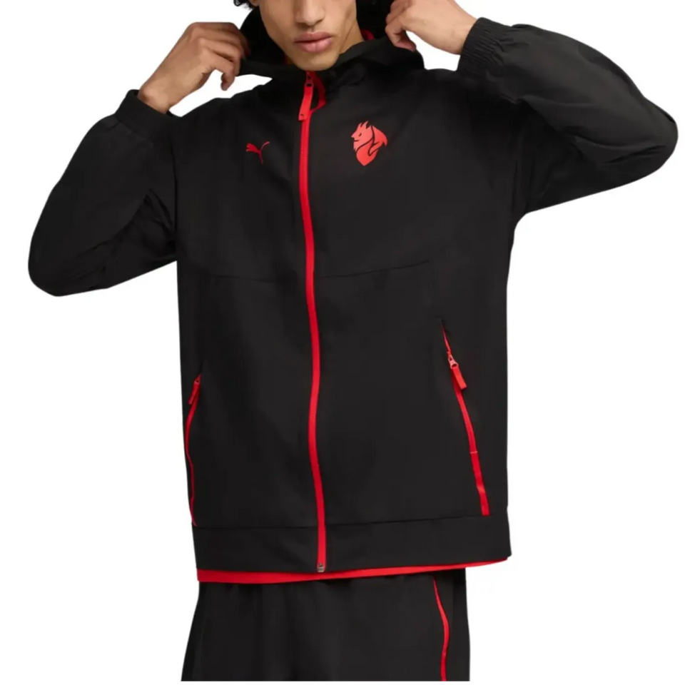 AC Milan black woven presentation soccer tracksuit 2025/26 - Puma