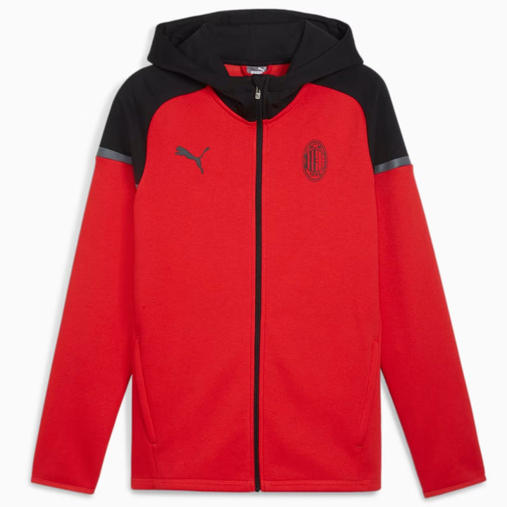 AC Milan Casual hooded presentation tracksuit 2023/24 red/black - Puma